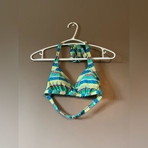 Aerie 🐠 Tropical 🦜Halter Bikini Top